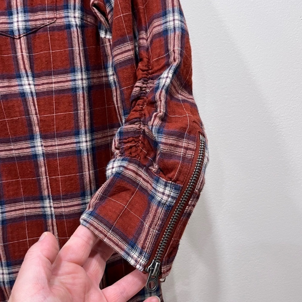 Juicy Couture Red Plaid Button-Up Shirt Dress size 4 - Picture 6 of 15